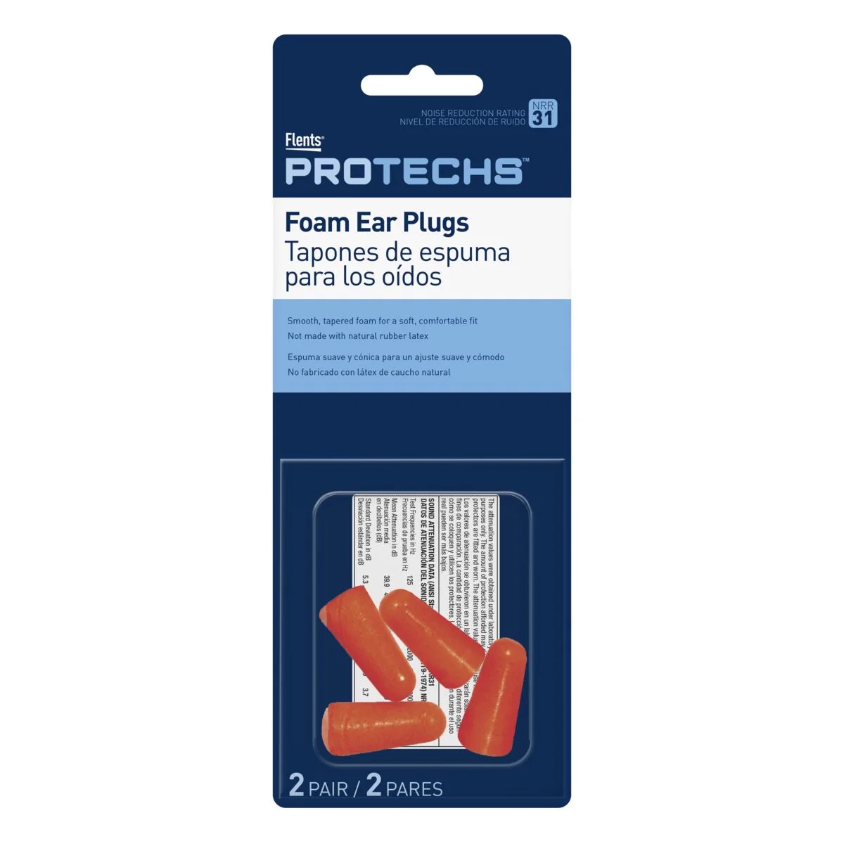 Tapones para los oídos de espuma Flents® PROTECHS™ (2 pares)